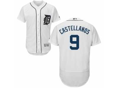 Men's Majestic Detroit Tigers #9 Nick Castellanos White Flexbase Authentic Collection MLB Jersey