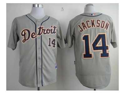 mlb jerseys detroit tigers #14 jackson grey