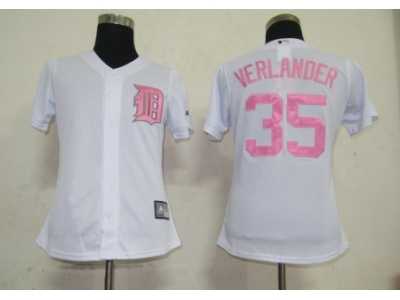MLB Women Jerseys Detroit Tigers #35 Verlander White