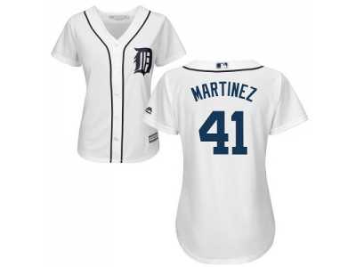 Women's Detroit Tigers #41 Victor Martinez White Home Stitched MLB Jersey