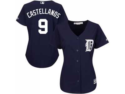 Women's Detroit Tigers #9 Nick Castellanos Navy Blue Alternate Stitched MLB Jersey