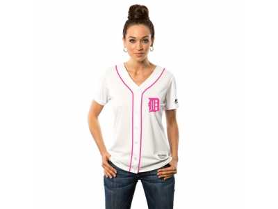 Women's Detroit Tigers White Home 2016 Mother's Day Cool Base Team Jersey