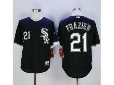 MLB Men Chicago White Sox #21 Todd Frazier Black Cool Base Stitched Jersey
