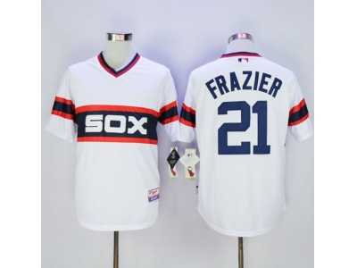 MLB Men Chicago White Sox #21 Todd Frazier White Alternate Home Cool Base Stitched Jersey
