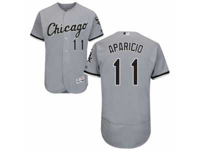 Men's Majestic Chicago White Sox #11 Luis Aparicio Grey Flexbase Authentic Collection MLB Jersey