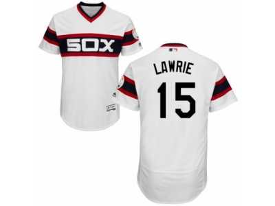 Men's Majestic Chicago White Sox #15 Brett Lawrie White Flexbase Authentic Collection MLB Jersey