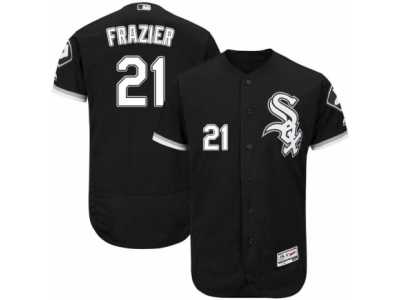 Men's Majestic Chicago White Sox #21 Todd Frazier Black Flexbase Authentic Collection MLB Jersey