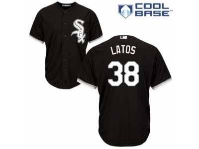 Men's Majestic Chicago White Sox #38 Mat Latos Replica Black Alternate Home Cool Base MLB Jersey