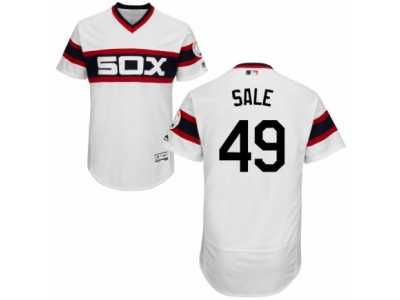 Men's Majestic Chicago White Sox #49 Chris Sale White Flexbase Authentic Collection MLB Jersey