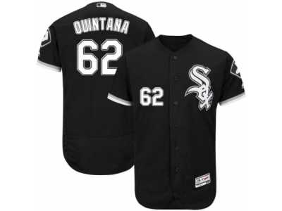 Men's Majestic Chicago White Sox #62 Jose Quintana Black Flexbase Authentic Collection MLB Jersey