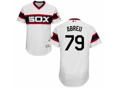 Men's Majestic Chicago White Sox #79 Jose Abreu White Flexbase Authentic Collection MLB Jersey
