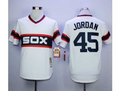 Mitchell And Ness 1983 Chicago White Sox #45 Michael Jordan White Throwback Stitched MLB Jersey