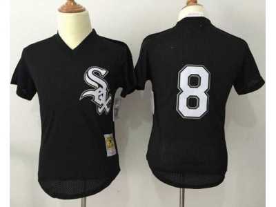 Mitchell And Ness 1993 Chicago White Sox #8 Bo Jackson Black Throwback Stitched MLB Jersey