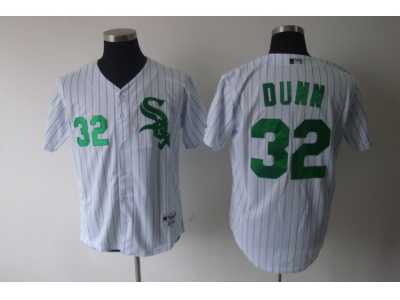 mlb Chicago White Sox #32 Adam Dunn white[green strip]