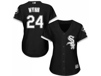 Women's Chicago White Sox #24 Early Wynn Black Alternate Stitched MLB Jersey