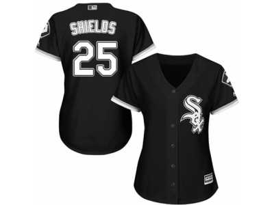 Women's Majestic Chicago White Sox #25 James Shields Authentic Black Alternate Home Cool Base MLB Jersey