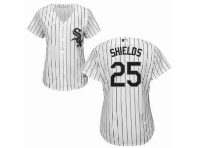 Women's Majestic Chicago White Sox #25 James Shields Replica White Home Cool Base MLB Jersey