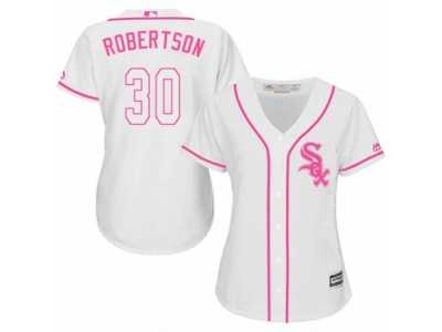 Women's Majestic Chicago White Sox #30 David Robertson Authentic White Fashion Cool Base MLB Jersey