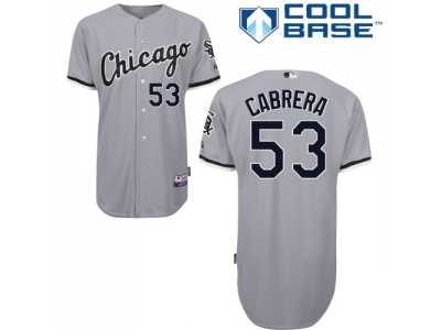 Youth Chicago White Sox #53 Melky Cabrera Grey Road Cool Base Stitched MLB Jersey