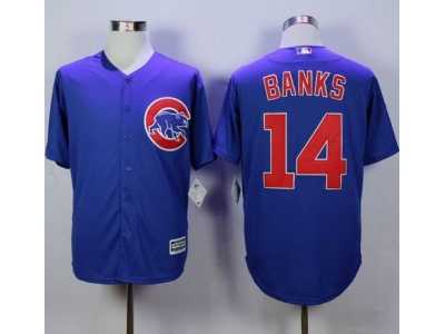 Chicago Cubs #14 Ernie Banks Blue New Cool Base Stitched MLB Jersey
