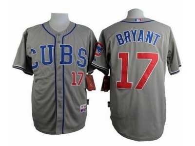 Chicago Cubs #17 Kris Bryant Grey Alternate Road Cool Base Stitched Baseball
