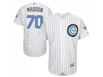 Chicago Cubs #70 Joe Maddon White(Blue Strip) Flexbase Authentic Collection 2016 Father's Day Stitched Baseball Jersey