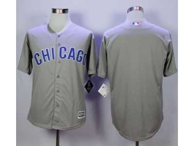 Chicago Cubs Blank Grey New Cool Base Road Stitched MLB Jersey