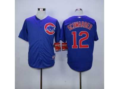 MLB Chicago Cubs #12 Kyle Schwarber Blue Cool Base Stitched Jerseys