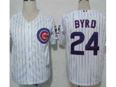 MLB Chicago Cubs #24 Byrd White(blue strip) Jerseys