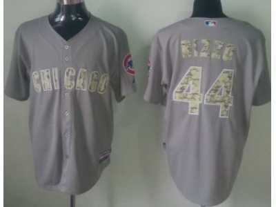 MLB Chicago Cubs #44 Rizzo Grey Jerseys(Camo Number)
