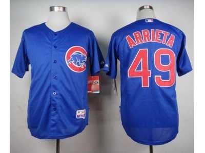 MLB Chicago Cubs #49 Jake Arrieta Blue Alternate Cool Base Stitched Baseball jerseys