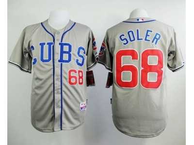 MLB Chicago Cubs #68 Jorge Soler Grey Alternate Road Cool Base jerseys