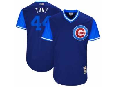 Men's 2017 Little League World Series Cubs Anthony Rizzo #44 Tony Navy Jersey