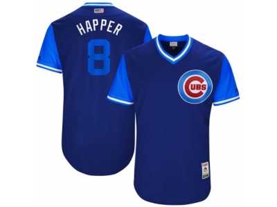 Men's 2017 Little League World Series Cubs Ian Happ #8 Happer Royal Jersey