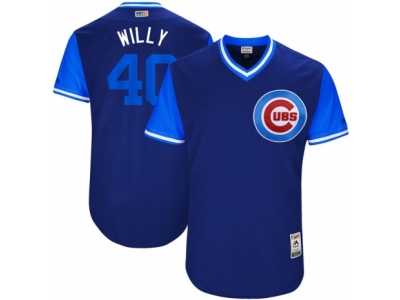 Men's 2017 Little League World Series Cubs Willson Contreras #40 Willy Royal Jersey