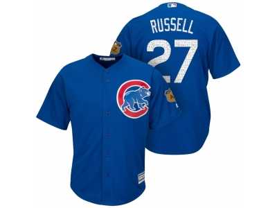 Men's Chicago Cubs #27 Addison Russell 2017 Spring Training Cool Base Stitched MLB Jersey