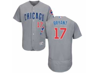 Men's Majestic Chicago Cubs #17 Kris Bryant Grey Flexbase Authentic Collection MLB Jersey