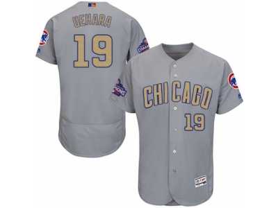 Men's Majestic Chicago Cubs #19 Koji Uehara Gray 2017 Gold Champion Flexbase Authentic Collection MLB Jersey