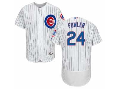 Men's Majestic Chicago Cubs #24 Dexter Fowler White Flexbase Authentic Collection MLB Jersey