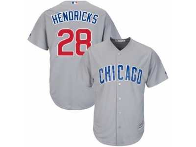 Men's Majestic Chicago Cubs #28 Kyle Hendricks Replica Grey Road Cool Base MLB Jersey