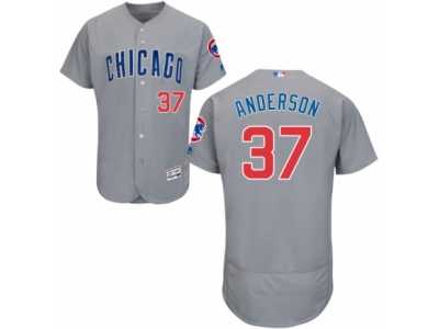 Men's Majestic Chicago Cubs #37 Brett Anderson Grey Road Flexbase Authentic Collection MLB Jersey