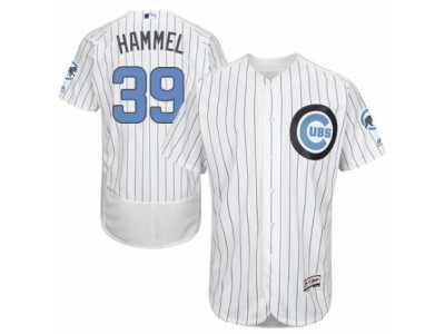 Men's Majestic Chicago Cubs #39 Jason Hammel Authentic White 2016 Father's Day Fashion Flex Base MLB Jersey