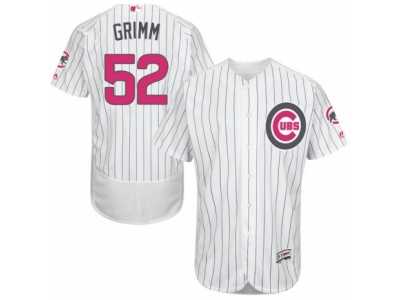 Men's Majestic Chicago Cubs #52 Justin Grimm Authentic White 2016 Mother's Day Fashion Flex Base MLB Jersey