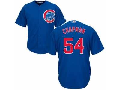 Men's Majestic Chicago Cubs #54 Aroldis Chapman Replica Royal Blue Alternate Cool Base MLB Jersey