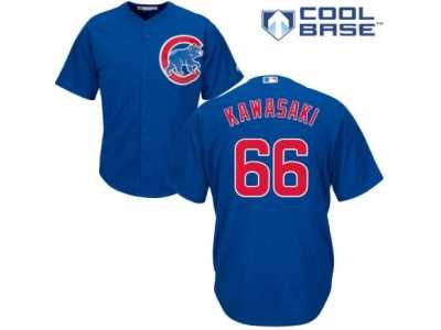 Men's Majestic Chicago Cubs #66 Munenori Kawasaki Authentic Royal Blue Alternate Cool Base MLB Jersey