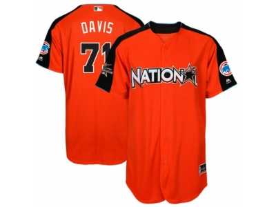 Men's Majestic Chicago Cubs #71 Wade Davis Replica Orange National League 2017 MLB All-Star MLB Jersey