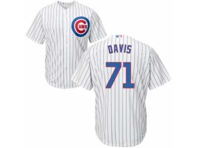 Men's Majestic Chicago Cubs #71 Wade Davis Replica White Home Cool Base MLB Jersey