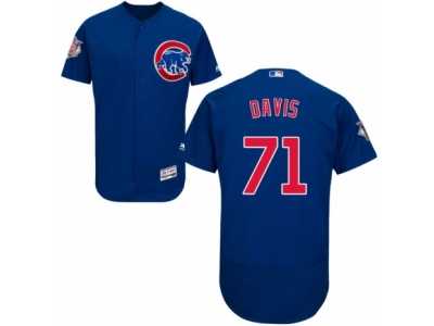 Men's Majestic Chicago Cubs #71 Wade Davis Royal Blue Alternate Flexbase Authentic Collection MLB Jersey