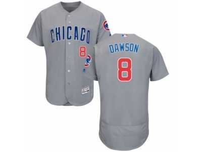 Men's Majestic Chicago Cubs #8 Andre Dawson Grey Flexbase Authentic Collection MLB Jersey