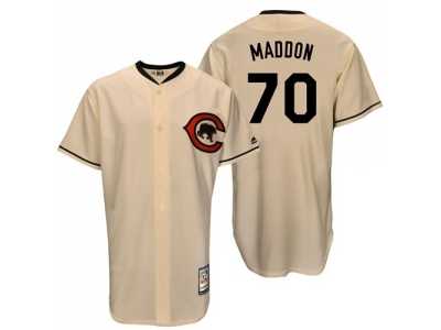 Mitchell And Ness Chicago Cubs #70 Joe Maddon Cream Throwback Stitched MLB Jersey